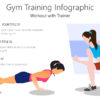 Fitness Infographic Templates For Nutrition 1 Gym trainer at work.