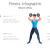 Fitness Infographic Templates For Men 2 Man and woman weight lifters.