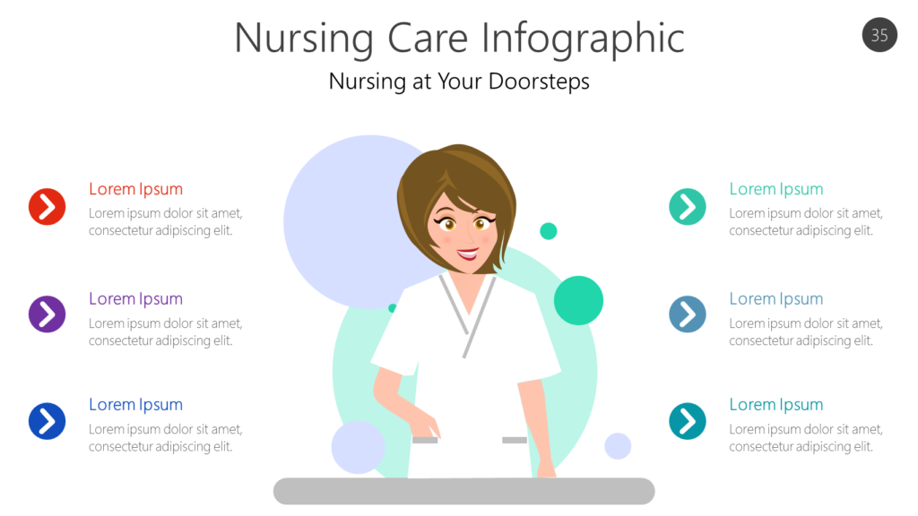 Free Download Nursing Care Infographic Powerpoint Template In PowerPoint
