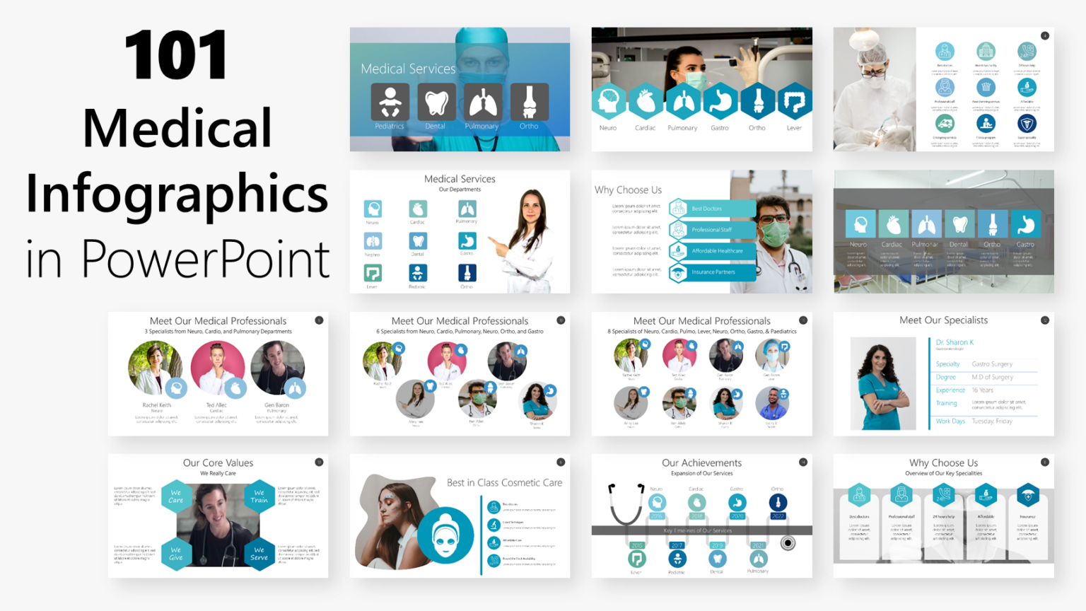 Medical Infographics Collection Powerpoint Template