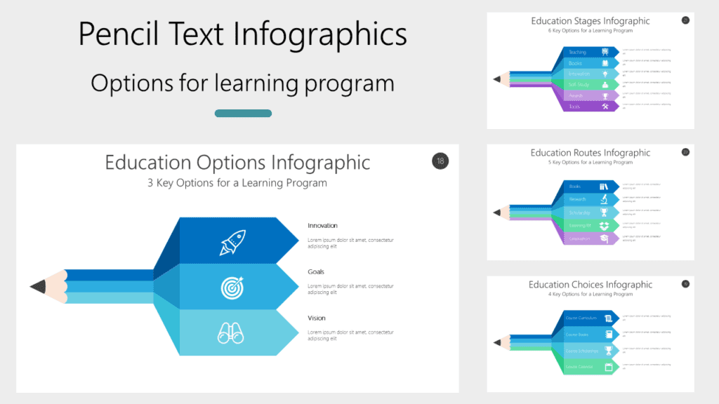 Home 26 PEDUB6 Pencil Text Infographics-pptinfographics