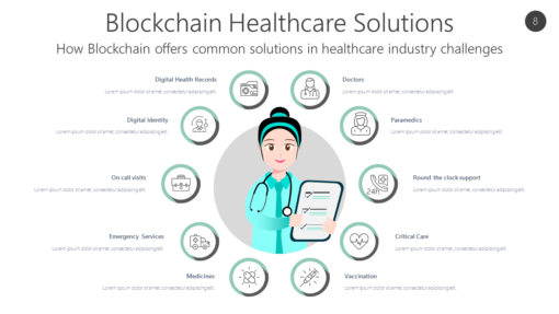 BCHC8 Blockchain Healthcare Solutions-pptinfographics