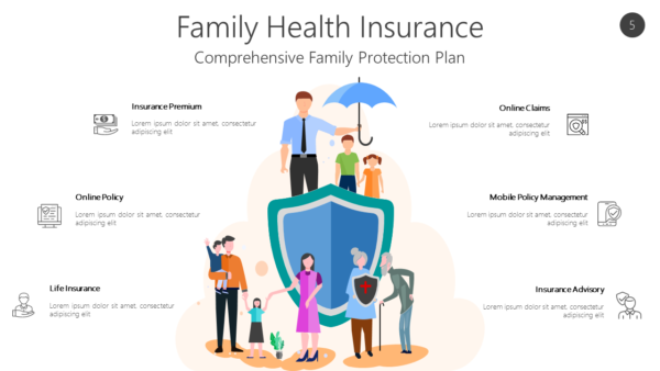 INSU5 Family Health Insurance-pptinfographics