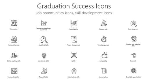 ICED10 Graduation Success Icons-pptinfographics