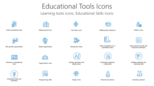 ICED2 Educational Tools Icons-pptinfographics