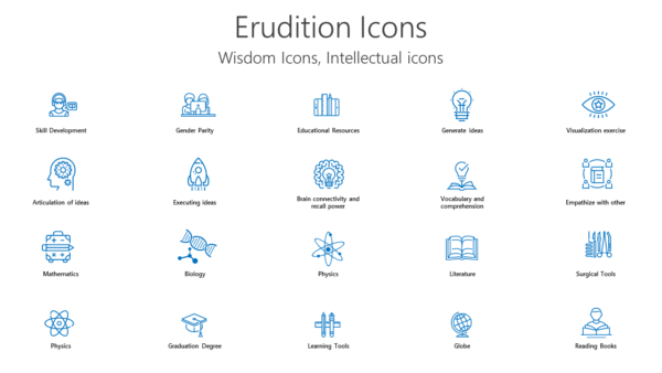 ICED4 Erudition Icons-pptinfographics