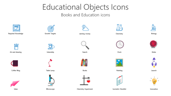 ICED6 Educational Objects Icons-pptinfographics