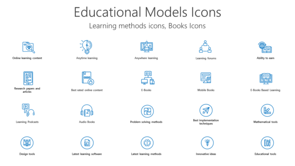 ICEL10 Educational Models Icons-pptinfographics
