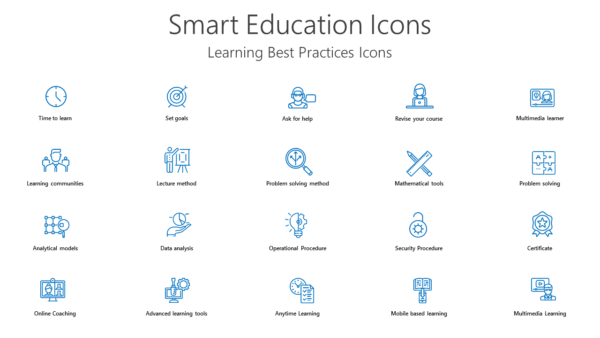 ICEL11 Smart Education Icons-pptinfographics