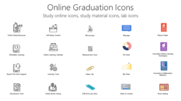 Online Graduation Icons