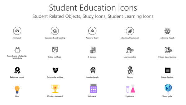ICST8 Student Education Icons-pptinfographics