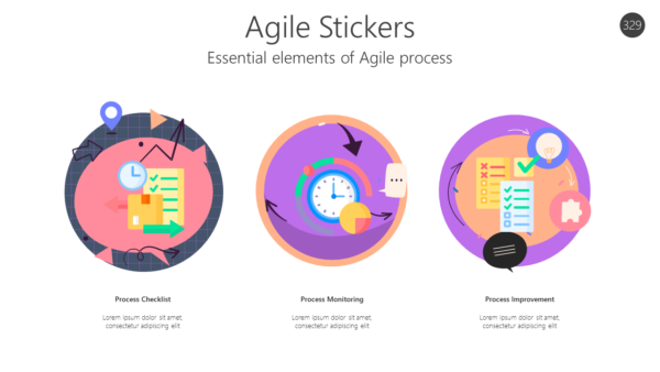 AGL329 Agile Stickers-pptinfographics
