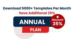 Annual subscription with 35% discount for 5000+ editable PowerPoint infographic templates