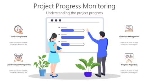 PMO Project Progress Monitoring-pptinfographics
