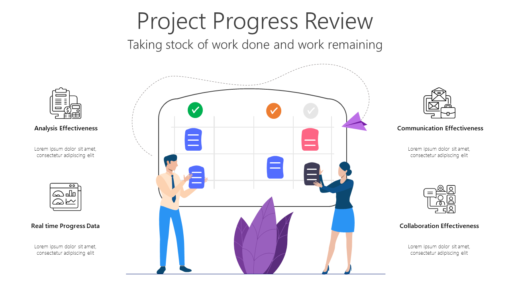 PMO Project Progress Review-pptinfographics