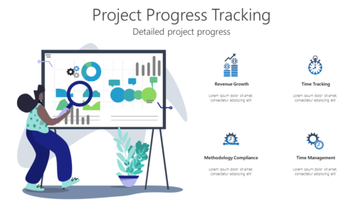 PMO Project Progress Tracking-pptinfographics