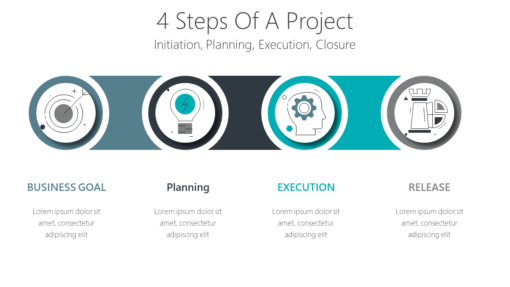 PP 4 Steps Of A Project-pptinfographics