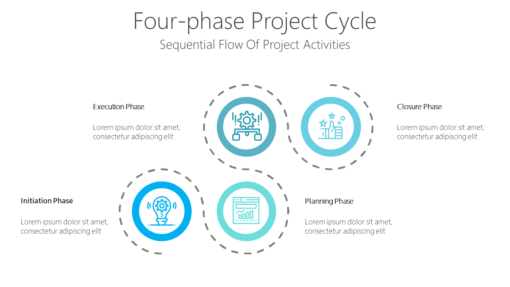 PP Four phase Project Cycle-pptinfographics