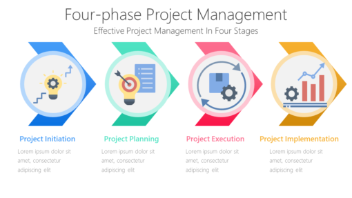 PP Four phase Project Management-pptinfographics