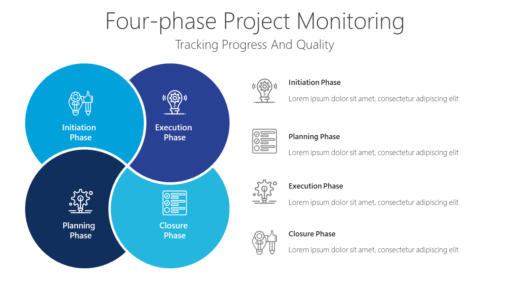 PP Four phase Project Monitoring-pptinfographics