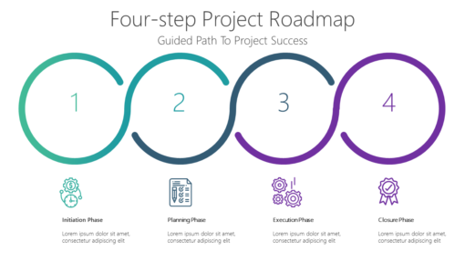 PP Four step Project Roadmap-pptinfographics