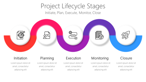 PP Project Lifecycle Stages-pptinfographics