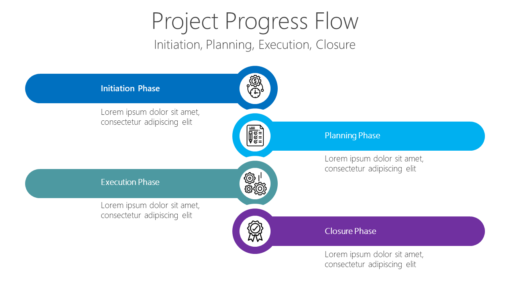 PP Project Progress Flow-pptinfographics