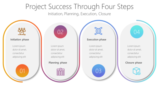 PP Project Success Through Four Steps-pptinfographics