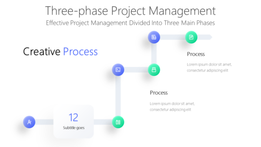 PP Three phase Project Management-pptinfographics