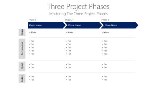 PP Three Project Phases-pptinfographics