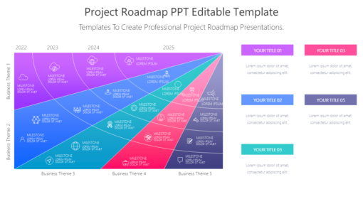 PRO Project Roadmap PPT Editable Template-pptinfographics