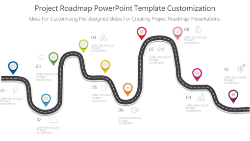 PRO Project Roadmap PowerPoint Template Customization-pptinfographics