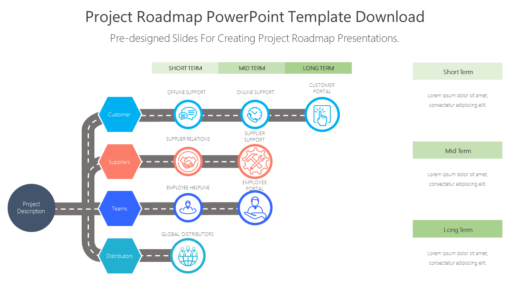 PRO Project Roadmap PowerPoint Template Download-pptinfographics