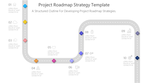 PRO Project Roadmap Strategy Template-pptinfographics