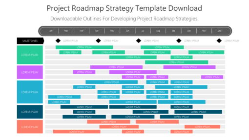 PRO Project Roadmap Strategy Template Download-pptinfographics