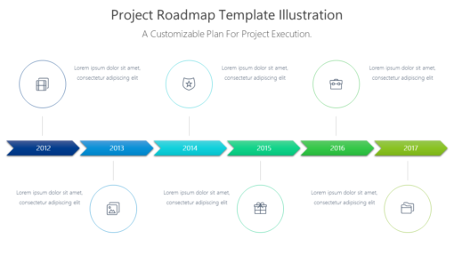 PRO Project Roadmap Template Illustration-pptinfographics