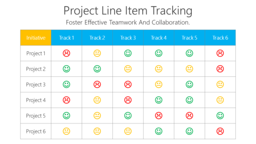 PS Project Line Item Tracking-pptinfographics