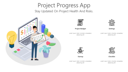 PS Project Progress App-pptinfographics