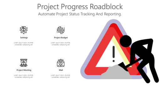 PS Project Progress Roadblock-pptinfographics
