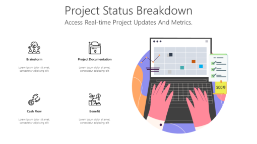 PS Project Status Breakdown-pptinfographics
