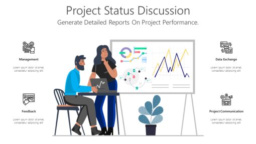 PS Project Status Discussion-pptinfographics