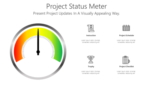 PS Project Status Meter-pptinfographics