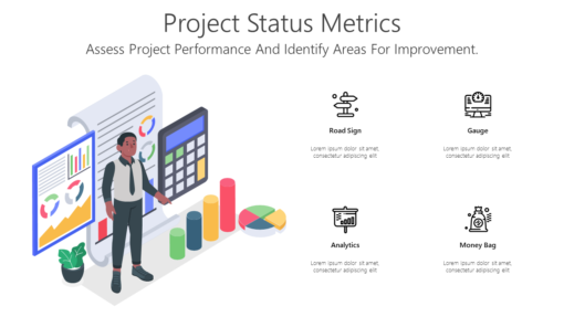PS Project Status Metrics-pptinfographics