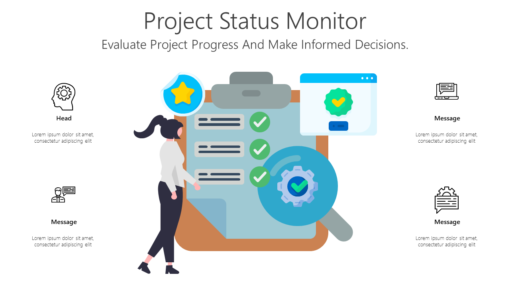 PS Project Status Monitor-pptinfographics