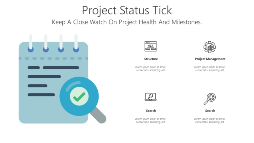 PS Project Status Tick-pptinfographics