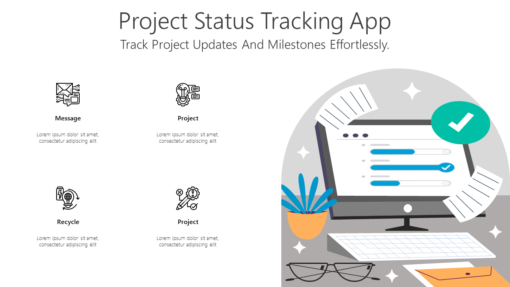PS Project Status Tracking App-pptinfographics