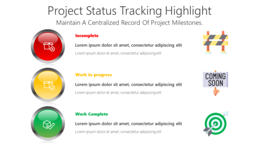 PS Project Status Tracking Highlight-pptinfographics