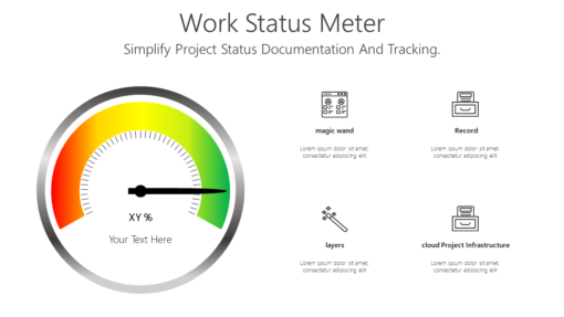 PS Work Status Meter-pptinfographics