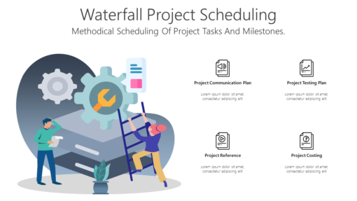 WM Waterfall Project Scheduling-pptinfographics