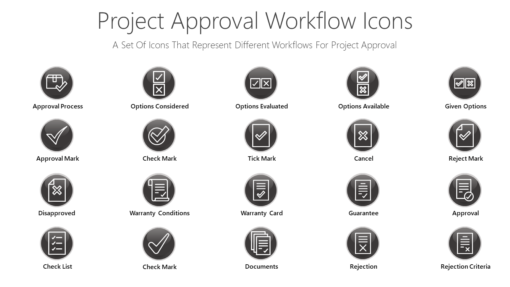 PDI13 Project Approval Workflow Icons-pptinfographics